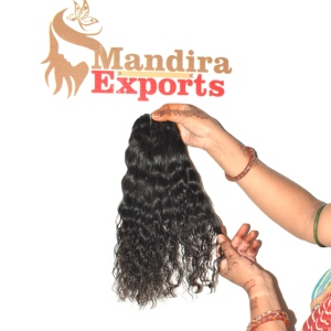 Extensiones de Cabello Rizado Indio Virgen sin Procesar, Venta al por Mayor Barata, Cabello Remy de Templo, Doble Trama a Máquina, 100g, Ondulado Profundo - Product Image 6