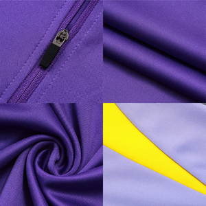 Ensemble de survêtement d'hiver pour hommes, sports de loisirs en salle, 100% polyester, logo personnalisé imprimé par transfert thermique, vêtements de sport contrastés - Product Image 3