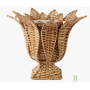 Cesta de Mimbre Natural Hecha a Mano, Florero Decorativo, Maceta, Decoración del Hogar, Centro de Mesa, Decoración Rústica Boho para Mesa - Product Image 3