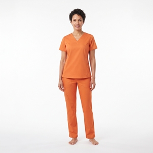Ensemble d'uniformes médicaux pour femmes, manches courtes, col en V, tenue de travail pour infirmières, hôpital, haut et pantalon, ensemble deux pièces - Product Image 1