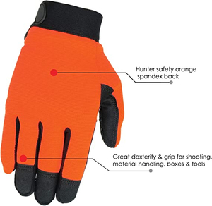 ถุงมือทำงานนิรภัยสำหรับผู้ชาย MOREOK รุ่น Heavy Duty  ข้อมือเสริมความแข็งแรง ระดับการป้องกันแรงกระแทก 2  น้ำหนัก 12 ออนซ์  ใช้งานได้หลากหลาย  จับกระชับมือ  ทำจากหนังแพะ - Product Image 3