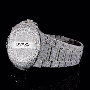 นาฬิกาข้อมืออัตโนมัติกันน้ำ กระจกแซฟไฟร์ เพชรโมอิสซาไนต์สี D ระดับ VVS1 ตัวเรือนสแตนเลสสตีล ดีไซน์หรูหราพรีเมียม - Product Image 4