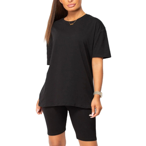 Novedades de Verano, Conjunto de Pantalones Cortos Deportivos para Mujer, 100% Algodón, Tela Elástica, Conjunto de Pantalones Cortos Deportivos para Mujer - Product Image 4