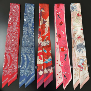 ผ้าพันคอไหมพิมพ์ลายแคชเมียร์แบบใหม่ ผ้าคาดผมริบบิ้น ผ้าพันคอผ้าทวิล ผ้าคาดผมยาว สร้อยคอ ผ้าพันคอเส้นเล็ก ของตกแต่งกระเป๋า - Product Image 1