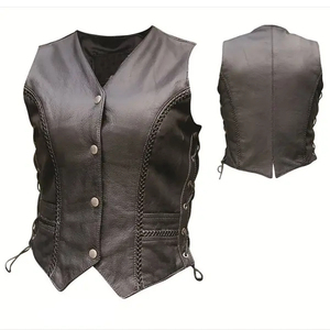 Chaleco de Cuero para Motocicleta de Alta Calidad a Bajo Precio, Logotipo Personalizado, Chaleco de Cuero Ligero para Hombre, Servicio OEM - Product Image 6