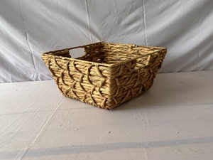 Natural Seagrass Storage Basket With Fabric Liner Handmade Wicker Organizer Basket Eco Friendly Home Storage <b>Bin</b> - Product Image 2