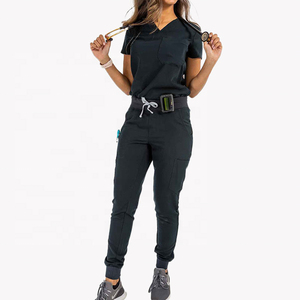 Vente en gros de blouses de travail élégantes en coton/polyester, extensibles dans 4 directions, respirantes, confortables, grandes tailles, pour infirmières, femmes et hommes, uniformes médicaux - Product Image 4