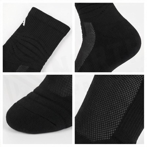 Black Ankle <b>Socks</b> Breathable Knitted <b>Polyester</b> Spandex Running <b>Socks</b> for Adults Summer Season - Product Image 4
