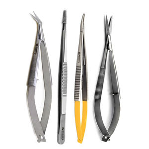 Instruments de microchirurgie en acier inoxydable, ciseaux chirurgicaux à ressort manuels, porte-aiguilles, pinces Castroviejo, CE ISO13485 - Product Image 6