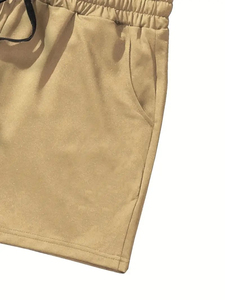 Pantalones Cortos de Moda para Hombre, Color Sólido, 100% Poliéster, Cintura Baja, Elásticos, Casuales, Transpirables, de Secado Rápido, Ecológicos - Product Image 3