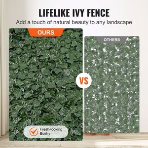 Edera Privacy recinzione 96X72 verde parete schermo rinforzato giunto finta siepe foglia di vite decorazione per giardino esterno balcone cortile - Product Image 4