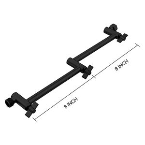 Bras d'extension de douche noir mat de 16 pouces pour améliorer vos accessoires de salle de bain - Product Image 2