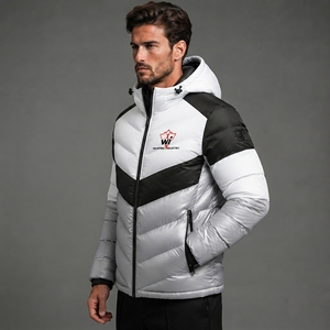 Men Puffer <b>Jacket</b> Premium Casual Winter Outerwear Quilted Padding Lightweight Warm Comfortable Coat For Everyday Wear Hiking - Product Image 3
