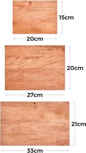 Planche à découper rectangulaire en bois, épaisse, robuste, compatible couteaux, surface lisse, idéale pour la découpe quotidienne, le service et la préparation culinaire - Product Image 5