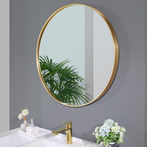 Modern Gold Round Wall <b>Mirror</b> Metal Frame Decorative Bathroom <b>Mirror</b> for Hotel Home Living Room Decor Bulk Supply - Product Image 1