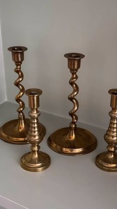Candélabre en fer noir à 3 bras, design arbre en spirale, support de bougies pour décoration intérieure - Product Image 4