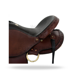 Selle Western Endurance Trail en Cuir avec Arceau en Bois pour Équitation et Équipement Équestre - Product Image 4