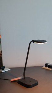 Adjustable LED Table <b>Lamp</b> Black Rectangular Shade Touch Control Dimmable 3000K <b>Warm</b> White Minimalist Design Reading Room Use - Product Image 6