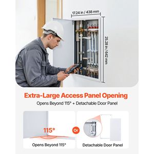 Pannello di Accesso per Cartongesso in Acciaio Zincato 25.3 X 17.2, Facile Installazione, Pannello di Servizio con Cerniere, Chiusura a Vite, Tipo di Montaggio Sospeso - Product Image 4