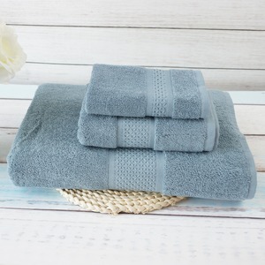 Serviette de séchage capillaire en coton 100% tricotée, jetable, rafraîchissante, à séchage rapide, de couleur unie ou à rayures, de haute qualité, en gros - Product Image 2