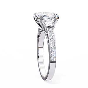 Bague de fiançailles en or jaune 14 carats, 2,5 carats, taille coussin, diamant de laboratoire certifié IGI, cadeaux d'anniversaire et de mariage, vente chaude - Product Image 6