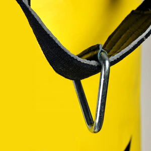 Brave Yellow Heavy <b>Punching</b> <b>Bags</b> Leather Durable Cotton Filled Zipper Closure Adult Use Adjustable Height Eco-Friendly - Product Image 4