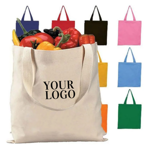 Sacs fourre-tout en toile de coton abordables en gros avec logo et taille personnalisés, parfaits pour le shopping et les voyages - Product Image 1