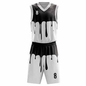 Conjunto de Camiseta y Pantalones Cortos de Baloncesto Reversibles Personalizables, Ropa Deportiva Transpirable con Diseño de Baloncesto - Product Image 2