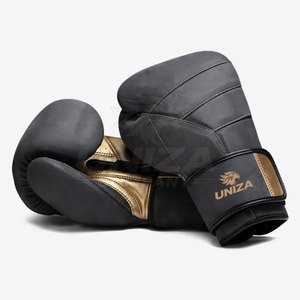 Durable Leather MMA Gloves with Hand Grips Breathable Lining Adjustable Hook-and-Loop <b>Strap</b> for Boxing Training and Practice - Product Image 2