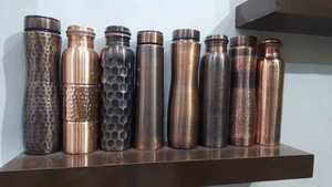 Top Crafted Villa Pure Copper <b>Metal</b> Matt Coated <b>Water</b> <b>Bottle</b> Health Benefits Drinkware Export <b>metal</b> - Product Image 5