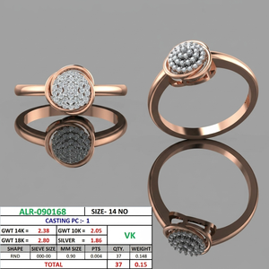 Lab Grown Diamond Cluster <b>Ring</b> 14K Rose Gold Luxury Women's <b>Finger</b> <b>Ring</b> Filled Diamonds for Everyday Wear OEM ODM Wholesale - Product Image 2