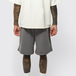Pantalones cortos deportivos para hombre, los más vendidos, con dobladillo sin rematar, hechos a medida, 100% algodón, color gris heather, cómodos. - Product Image 6