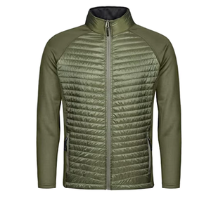 Mens Hybrid Quilted Jacket Full Zip Stand Collar <b>Padded</b> Lightweight Winter Casual Outdoor OEM Softshell <b>Coat</b> Custom Logo - Product Image 2