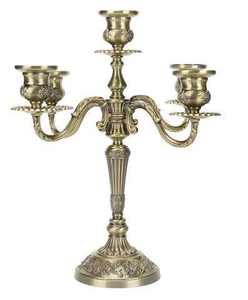 Candelabros Vintage, Portavelas de Latón Antiguo, Ideales para Decoración de Mesa en Bodas y Hogar - Product Image 1