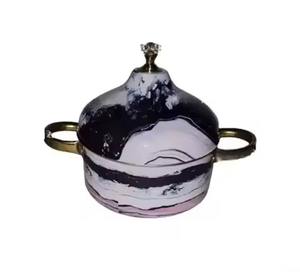 Plat à réchaud suspendu en acier inoxydable thermolaqué noir avec couvercle, chauffe-plats de buffet, support de service - Product Image 5