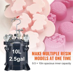 Serbatoio a Pressione in Acciaio da 10L/2.5gal per Vernice Spray, Nuovo, Pressione Massima 70PSI, per Riparazione di Perdite su Rack Metallici e Industria dei Sigillanti - Product Image 3