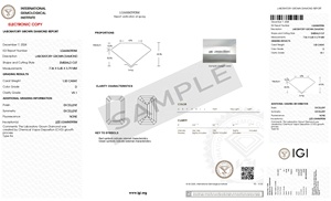 Etically 1,50 Carat Emerald Cut Diamond Lab Grown CVD D Color VS1 Clarity 7,36 MM IGI Certified Perfect para joyería nupcial - Product Image 2