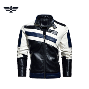 Chaqueta de Motociclista de Cuero Genuino para Hombre EMPIRE of TREND WEARS, Cuello Alto, Cierre de Cremallera, Corte Ajustado, Reversible, Acolchada, para Otoño - Product Image 5