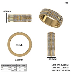 Bague demi-éternité moderne en or avec diamants de laboratoire étincelants pour une joaillerie fine au quotidien - Product Image 4