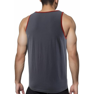 Professional Breathable Quick Dry 100% Cotton V-neck Knitted Gym <b>Singlet</b> Tank Top <b>for</b> <b>Men</b> Solid Color Comfortable Slim Fit 2026 - Product Image 6