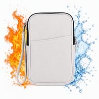 Organisateur électronique, pochette de voyage ignifuge pour passeport et argent, étanche, en toile 900D, portefeuille, pochette, sac à main, étui
