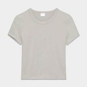 เสื้อยืดแขนสั้นผ้าฝ้ายออแกนิกสำหรับ100% เสื้อยืดแต่งขอบด้วยโครงแบบสั่งทำเสื้อผ้าลำลองเสื้อยืดสีพื้นสำหรับเด็กผู้หญิงทำจากบังคลาเทศ - Product Image 3