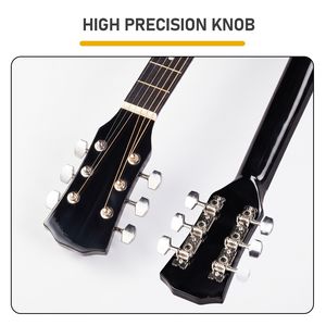 Chitarra Acustica Dreadnought Sunset da 41 Pollici con Capotasto, Accordatore, Chiave, Borsa per il Trasporto - Ideale per Principianti, con Cutaway a Forma di Barile, Plettro e Corde - Product Image 2