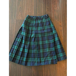 Kilt en laine à carreaux Blackwatch, plissé, fait main, style vintage, pour filles, sur mesure, OEM, ODM - Product Image 1