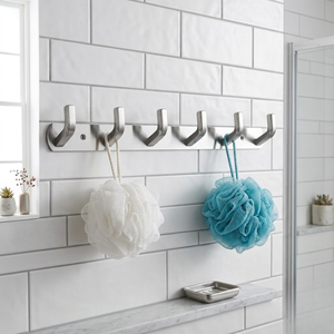 6 <b>Hook</b> Stainless Steel <b>Wall</b> Mount Rack Heavy Duty Key Holder Coat <b>Hooks</b> <b>Wall</b> Hanger Living Room Entryway Storage Waterproof - Product Image 2