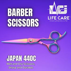 Tijeras de peluquería multicolor y tijeras de entresacar con juego de navajas de afeitar, set de peluquería para estilistas de Life Care Instruments - Product Image 2