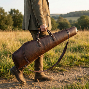 Housse de fusil de chasse en cuir, sur mesure, de qualité supérieure, imperméable, légère et résistante, pour la chasse et le tir en extérieur. - Product Image 4