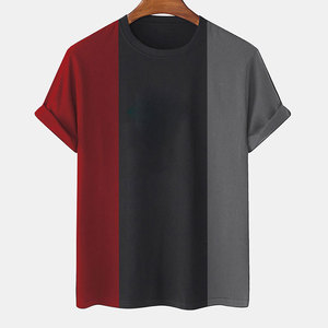Camiseta Clásica de Manga Corta para Hombre, Poliéster/Algodón, Cuello con Textura Suave, Transpirable, Cómoda, Ecológica, Tejido de 180g, Corte Regular - Product Image 1