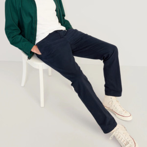 Jean en denim tricoté en coton biologique pour homme, délavé, uni, confortable, extensible, coupe droite, décontracté, pour le bureau, conception personnalisée, OEM - Product Image 3