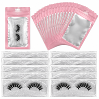 Sacs refermables à fermeture éclair transparents d'un côté, en Mylar, pour cils, brillant à lèvres, petits emballages cosmétiques – Vente en gros